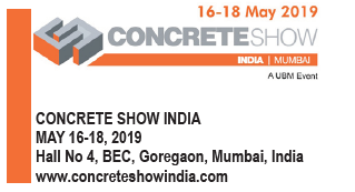 Concrete Show India (CSI) in Mumbai from May 16th – 18th, 2019